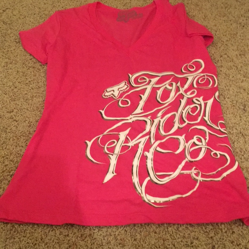 Fox v neck t shirt